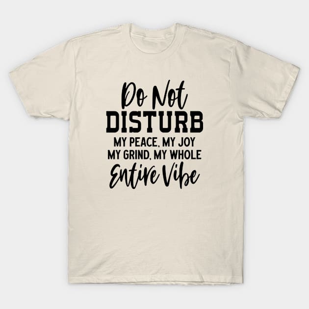 Don't Disturb My Peace My Joy Grind My Whole Entire Vibe T-Shirt by Teeium